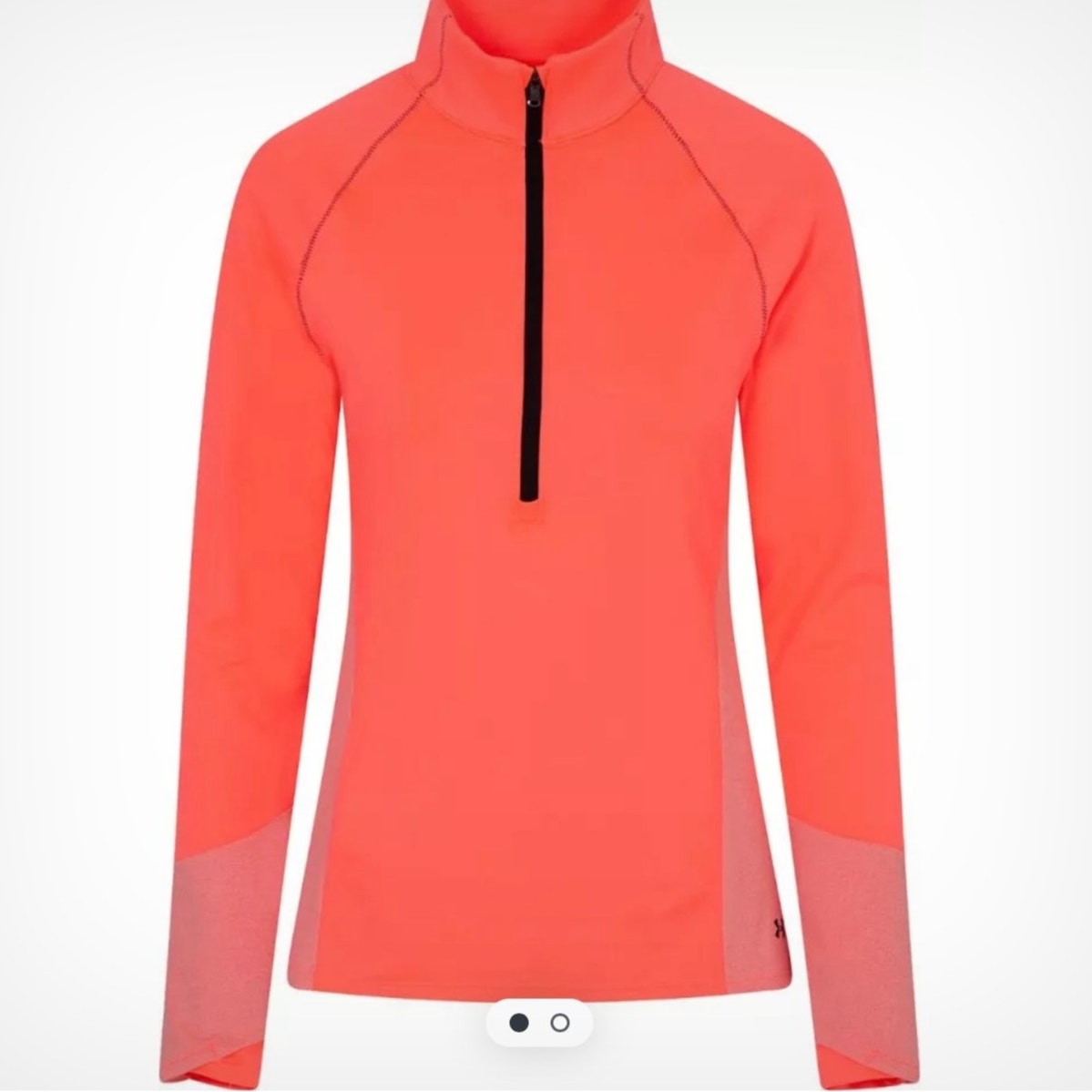 Under Armour Coldgear Half Zip Pullover Women's S Mock Neck Thumb Holes